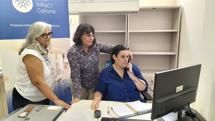 Parte del equipo del proyecto 'Cohorte IMPaCT' en La Palma