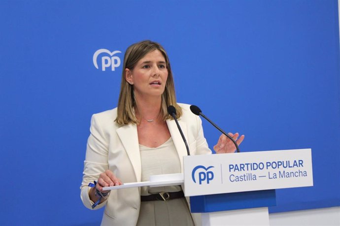 Carolina Agudo durante la rueda de prensa.