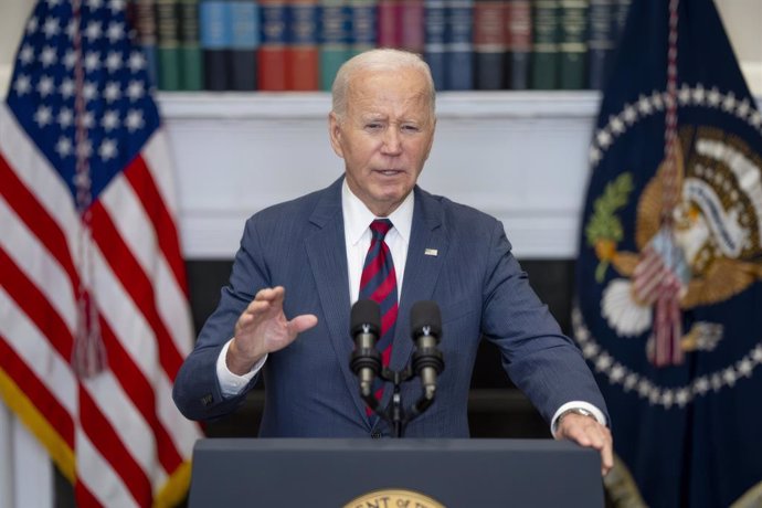 October 9, 2024, Washington, Dc, United States of America: U.S President Joe Biden delivers remarks on the dangers of approaching Catastrophic Hurricane Milton from the Roosevelt Room of the White House, October 9, 2024 in Washington, D.C.