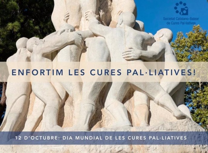 Cartel de la Societat Catalano-Balear de Cures Pal·liatives para conmemorar el Día Mundial de Cuidados Paliativos