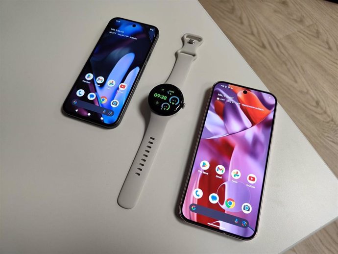 Google Pixel Watch 3 junto a los nuevos 'smartphones' de Google, Pixel 9 y Pixel 9 Pro XL