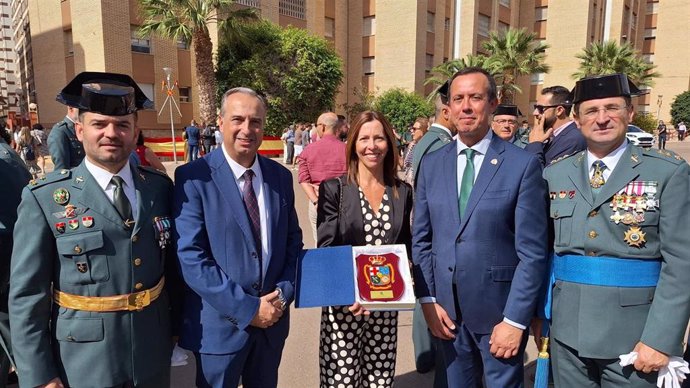 Acto con motivo del Día del Pilar, patrona de la Guardia Civil, en el que ha participado la Subdelegación del Gobierno en Almería.