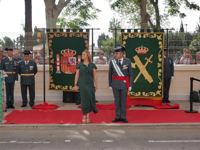 La delegada del Gobierno en la Comunitat Valenciana, Pilar Bernabé, preside, junto al general jefe de la VI Zona, Arturo Prieto, los actos conmemorativos del día de la patrona de la Guardia Civil, que se han celebrado en Cullera