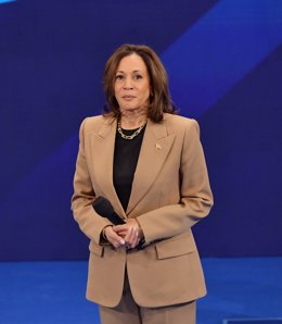 October 10, 2024, Las Vegas, Nevada, USA: President and Democratic Candidate for President KAMALA HARRIS attends the Noticias Univision Destino 2024 Town Hall at the Cox Pavilion at UNLV.