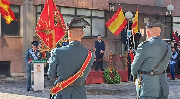 El delegado del Gobierno en Galicia, Pedro Blanco, en el desfile de los actos del 12 de octubre en A Coruña