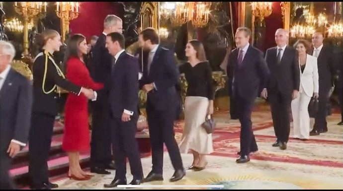 El presidente de la Diputación de Almería participa en la recepción celebrada en el Palacio Real por parte de los reyes