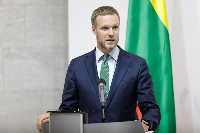 September 13, 2024, Kyiv, Ukraine: KYIV, UKRAINE - SEPTEMBER 13, 2024 - Minister of Foreign Affairs of the Republic of Lithuania Gabrielius Landsbergis attends a joint news conference with Minister of Foreign Affairs of Ukraine Andrii Sybiha, Kyiv, capi