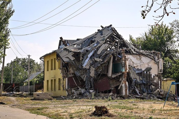 Imagen de archivo de la guerra de Ucrania en Donetsk 