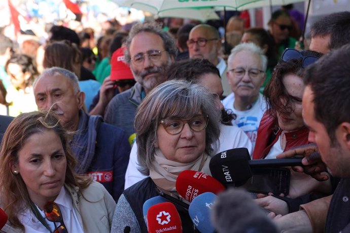 Archivo - La secretaria general de CCOO Madrid, Paloma López.