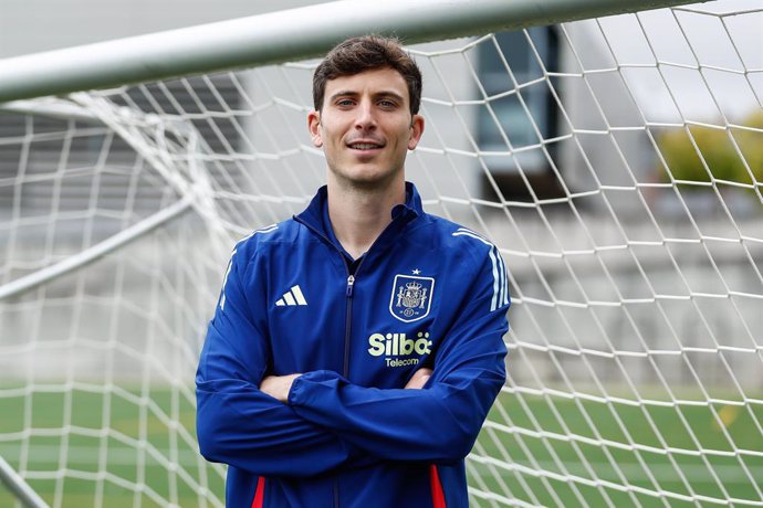 Pau Torres poses for portrait after an interview for Europa Press prior the UEFA Nations League matches of Spain Team at Ciudad del Futbol on October 8, 2024, in Las Rozas, Madrid, Spain.