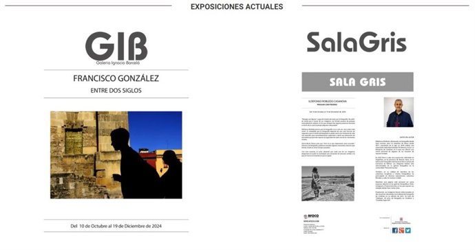 La Asociación Fotográfica Cordobesa inicia nueva temporada de exposiciones con 'Entre dos siglos', de Francisco González y 'Paisajes con figuras', de Ildefonso Robledo.