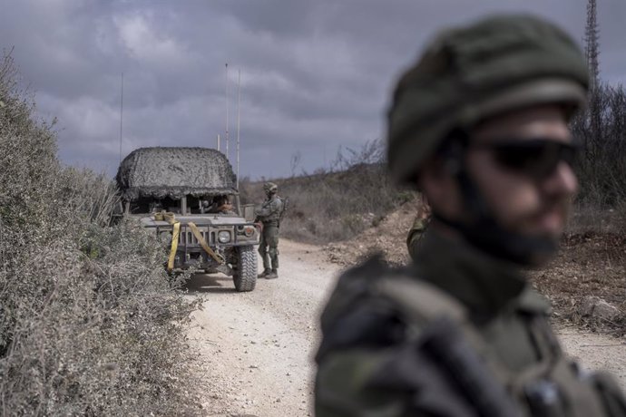 ATTENTION: EMBARGOED FOR PUBLICATION UNTIL 13 OCTOBER 18:00 GMT!  - 13 October 2024, Lebanon, Naqoura: A photograph, taken during an embed with the Israeli Defense Forces (IDF) and reviewed by the IDF censorship office prior to publication shows Israeli D