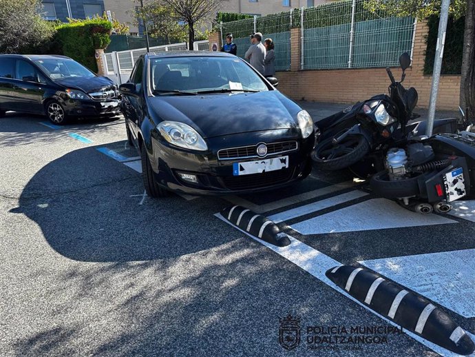 Imagen del accidente el fin de semana.