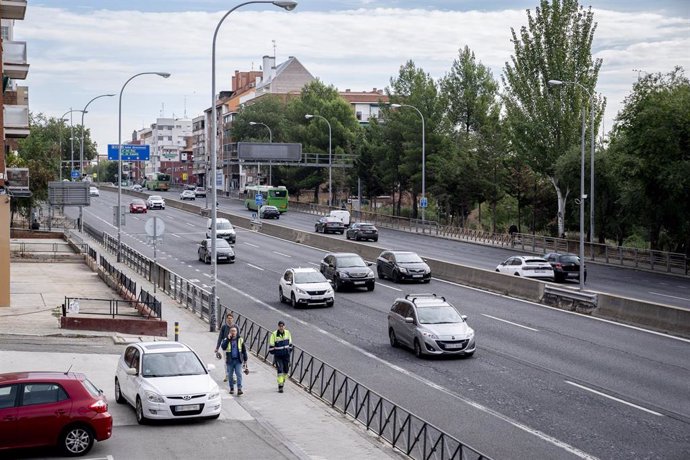 Vista de la A-5 antes de las obras de soterramiento y la construcción del futuro Paseo Verde del Suroeste,