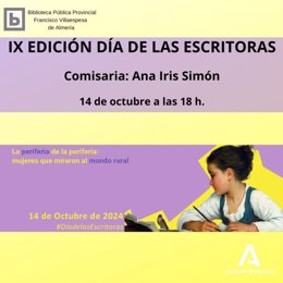 Cartel anunciador de la IX edición del Día de las Escritoras.