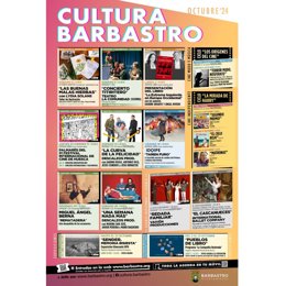 Cartel de la programación cultural del Ayuntamiento de Barbastro