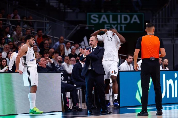 Chus Mateo durante un partido del Real Madrid