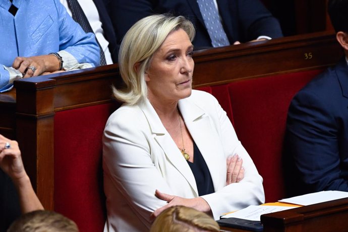 October 1, 2024, Paris, France: Marine Le Pen ( President of the National Rally group ) at National Assembly, in the French Parliament s lower house, on October 01, 2024 in Paris, France.