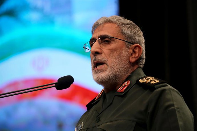 Archivo - El jefe de la Fuerza Quds de la Guardia Revolucionaria de Irán, Ismail Qaani