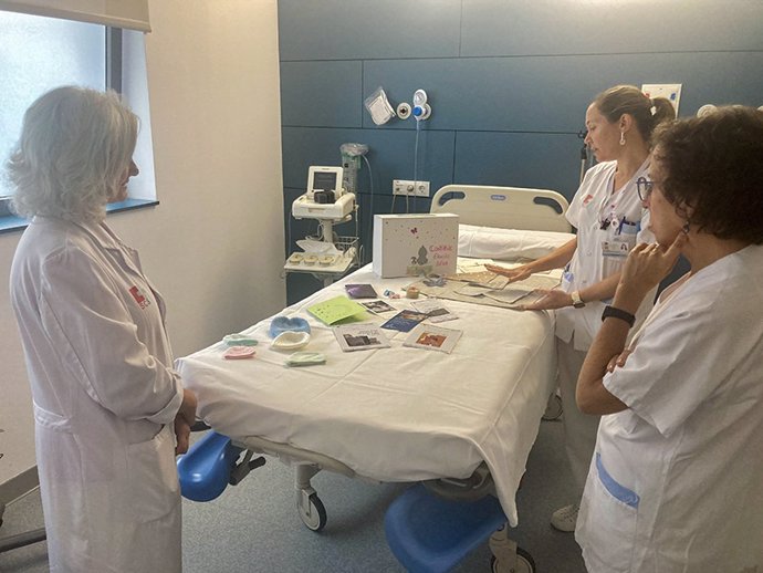 Archivo - La gerente de Valdecilla, María Dolores Acón, durante la presentación de la cuna fría que ha incorporado recientemente el hospital.