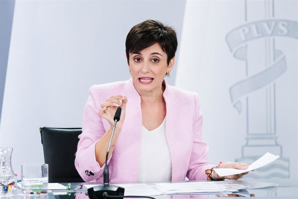La ministra de Vivienda y Agenda Urbana, Isabel Rodríguez, durante una rueda de prensa posterior al Consejo de Ministros de este martes.
