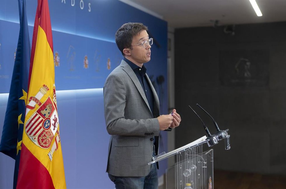 El diputado de Sumar Iñigo Errejón en el Congreso de los Diputados, a 1 de octubre de 2024, en Madrid (España).