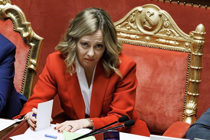 La primera ministra de Italia, Giorgia Meloni, comparece ante el Parlamento