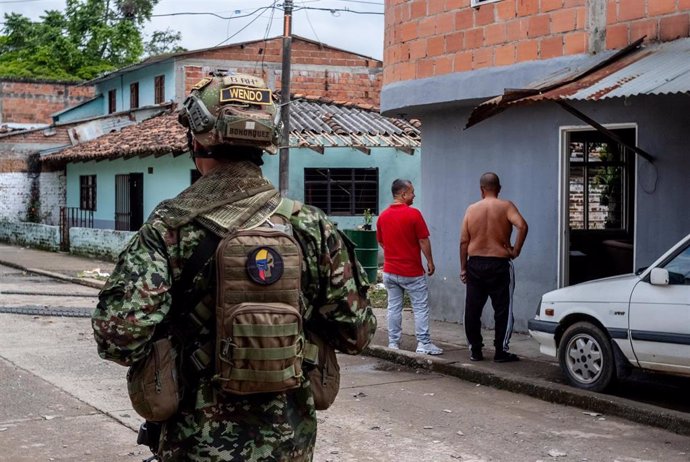 Archivo - Un soldado colombiano Jamundi, Valle Del Cauca, imagen de archivo.