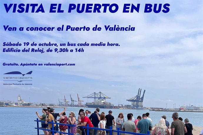 Cartel de visitas al Puerto de València