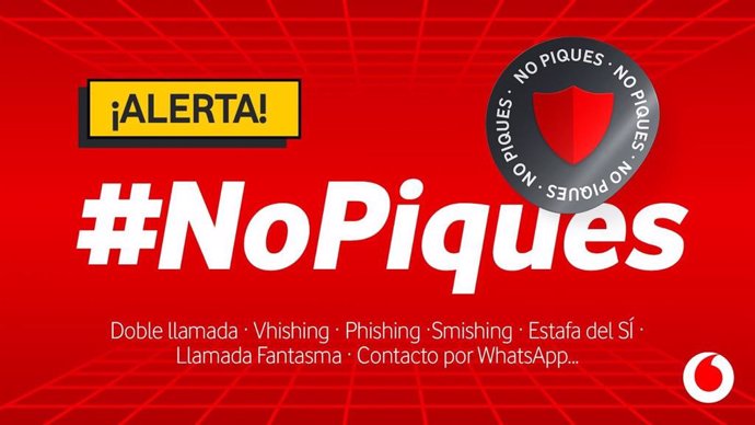 Archivo - Imagen de la campaña de Vodafone España para reforzar la segurida digital de sus clientes