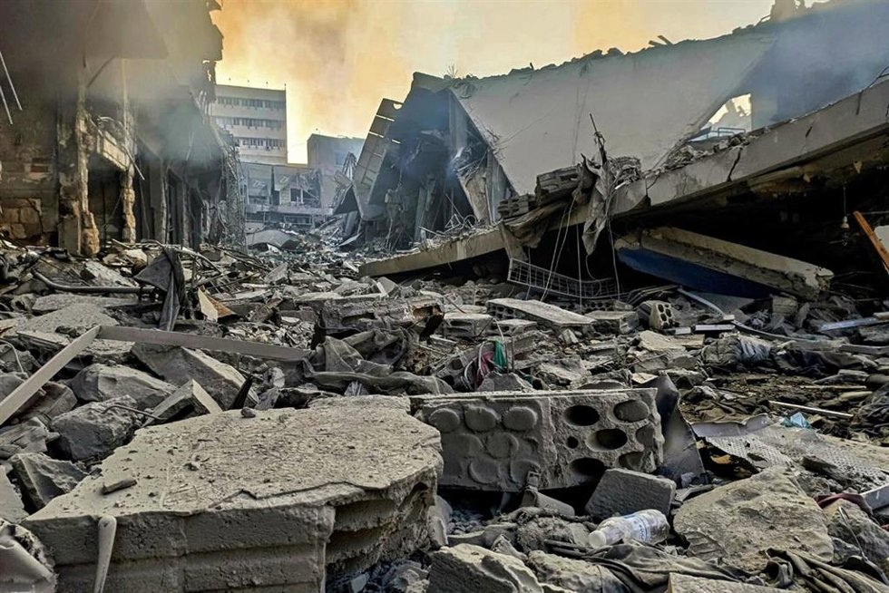 Edificios destruidos en Nabatieh, en Líbano, tras un ataque de Israel