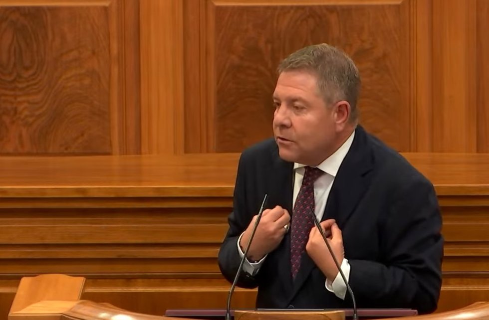 Emiliano García-Page durante el Debate del Estado de la Región.