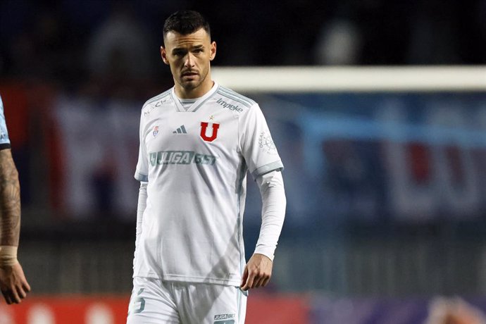 Futbol, O’Higgins vs Universidad de Chile. Fecha 20, campeonato Nacional 2024. El jugador de Universidad de Chile Fabricio Formiliano es fotografiado durante el partido de primera division contra O’Higgins disputado en el estadio El Teniente de Rancagua,