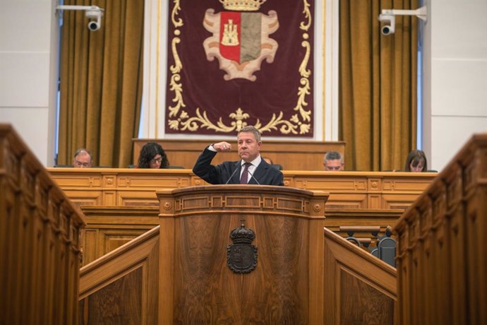 El presidente de Castilla-La Mancha, Emiliano García-Page, en el debate sobre el estado de la región