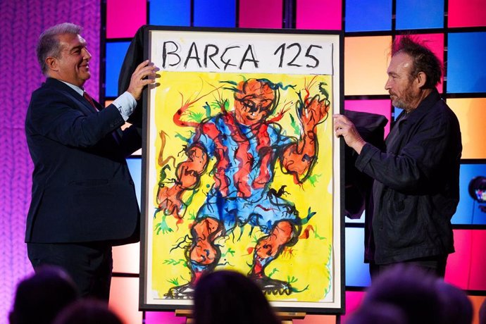 El FC Barcelona presenta el cartel del 125 aniversario, obra de Miquel Barceló