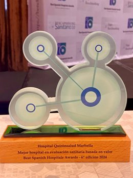 Quirónsalud Marbella recibe el premio al mejor hospital privado en evaluación sanitaria