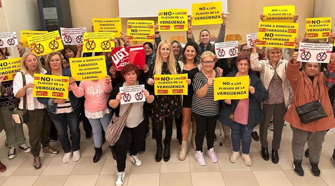 Trabajadoras del servicio de ayuda a domicilio del Ayuntamiento de Zaragoza.