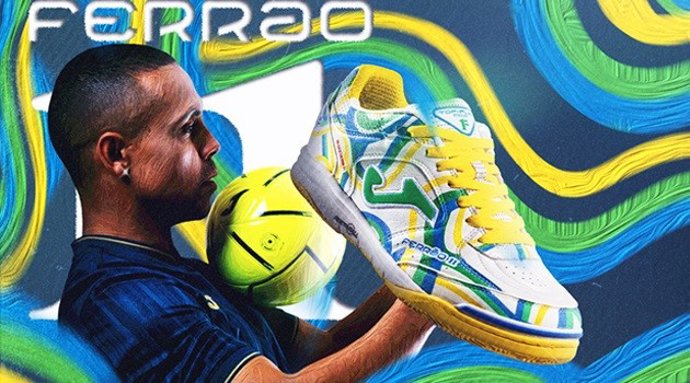 Joma crea las zapatillas Top Flex Rebound Ferrao para uno de los mejores jugadores de futsal del mundo.