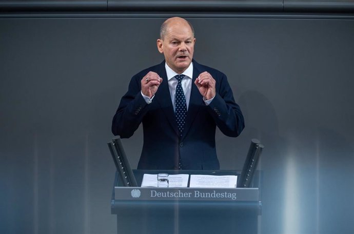 Olaf Scholz, canciller de Alemania, comparece ante la Cámara Baja del Parlamento