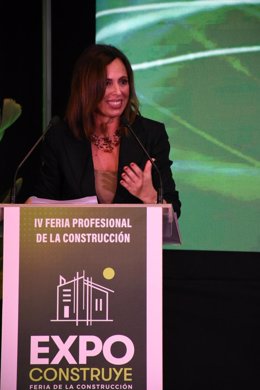 La consejera Rocío Díaz en Expoconstruye en Jerez.