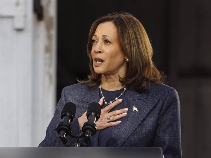 La vicepresidenta de EEUU y candidata demócrata a la Casa Blanca Kamala Harris