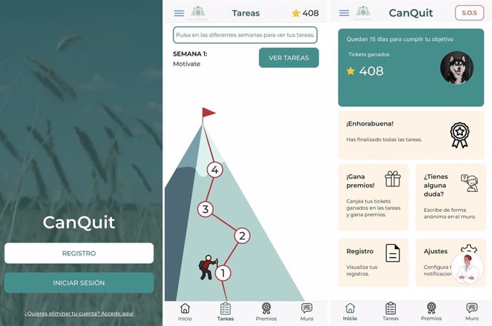 Archivo - APP 'CanQuit', elaborada por la Universidad de Oviedo para ayudar a dejar el consumo de cannabis.