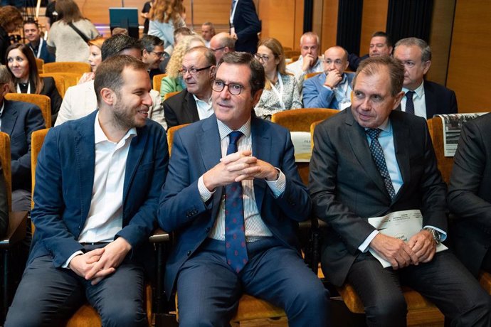 El presidente de la CEOE, Antonio Garamendi, en un acto en Bilbao