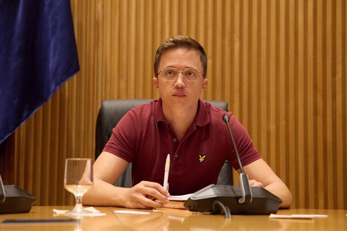 El portavoz de Sumar en el Congreso, Íñigo Errejón, en el Congreso de los Diputados, a 4 de octubre de 2024, en Madrid (España). 