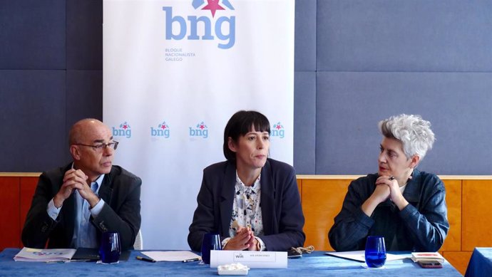 La portavoz nacional del BNG, Ana Pontón, en un acto en A Coruña