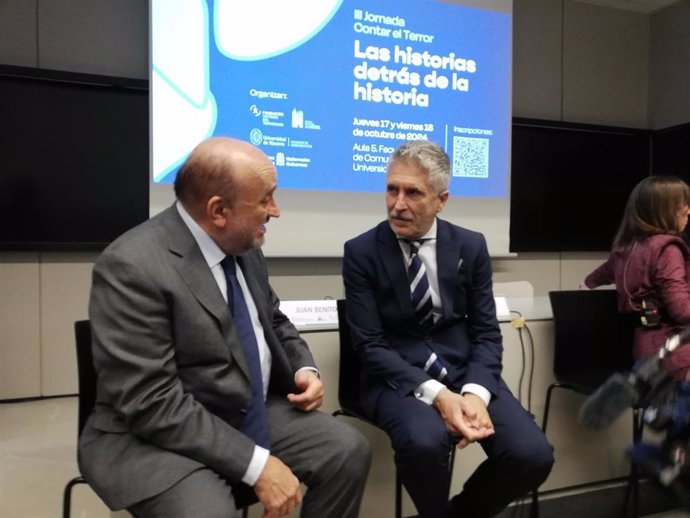 El ministro Grande-Marlaska en la Universidad de Navarra.