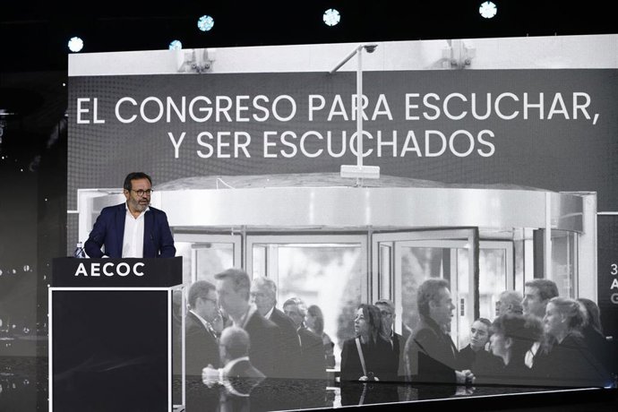 El presidente de Aecoc, Ignacio González, en la clausura del Congreso Aecoc Gran Consumo