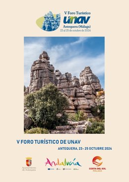 Cartel del V Foro UNAV para El Futuro del Turismo, que se celebrará del 23 al 25 de octubre en Antequera