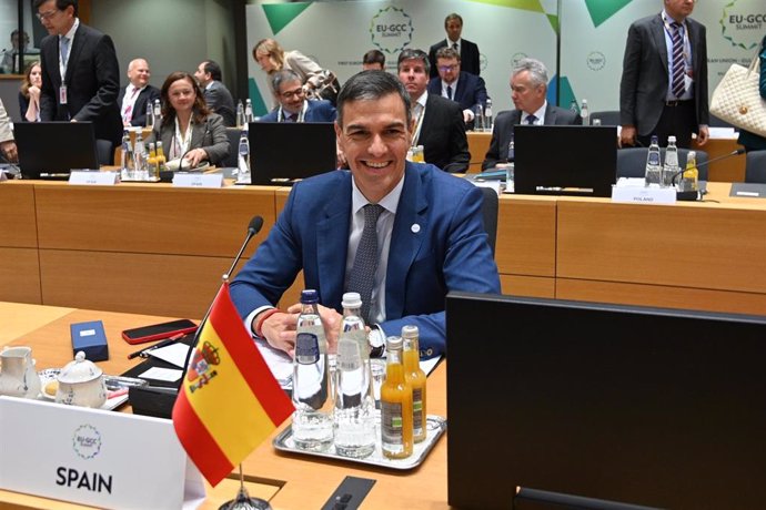 El presidente del Gobierno, Pedro Sánchez, durante la sesión plenaria de la cumbre del Consejo Europeo, a 16 de octubre de 2024, en Bruselas (Bélgica).