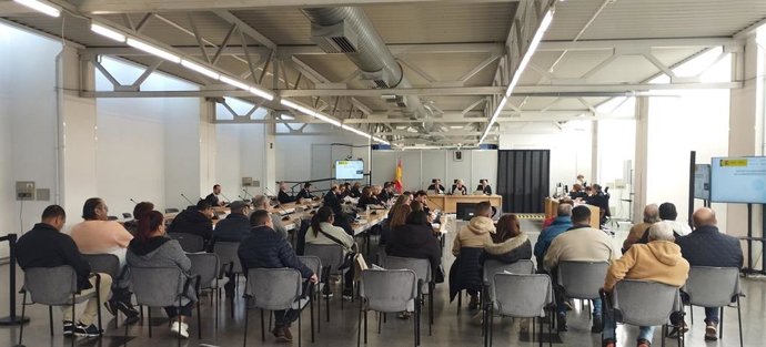 Los veinticuatro acusados que permanecen en el banquillo por el 'macrojuicio' que se sigue en la Feria de Valladolid.